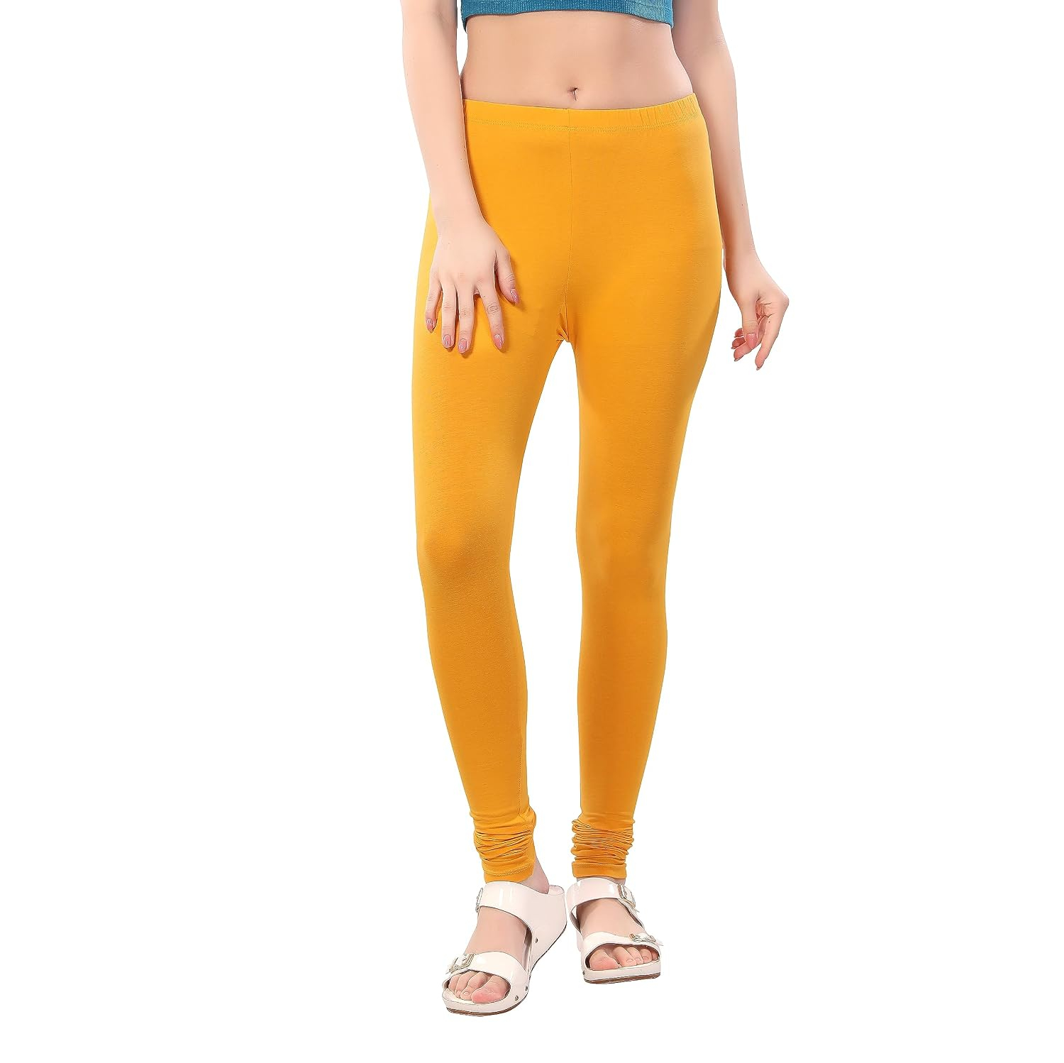 TRASA Women's Four-Way Stretch Cotton Churidar Leggings - Image 73