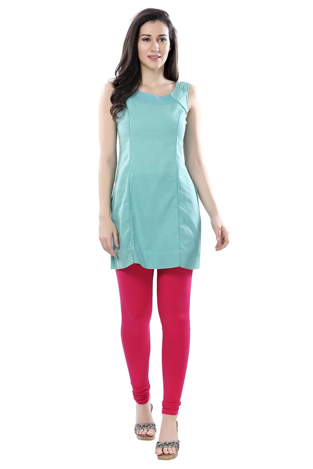 TRASA Women's Four-Way Stretch Cotton Churidar Leggings - Image 92