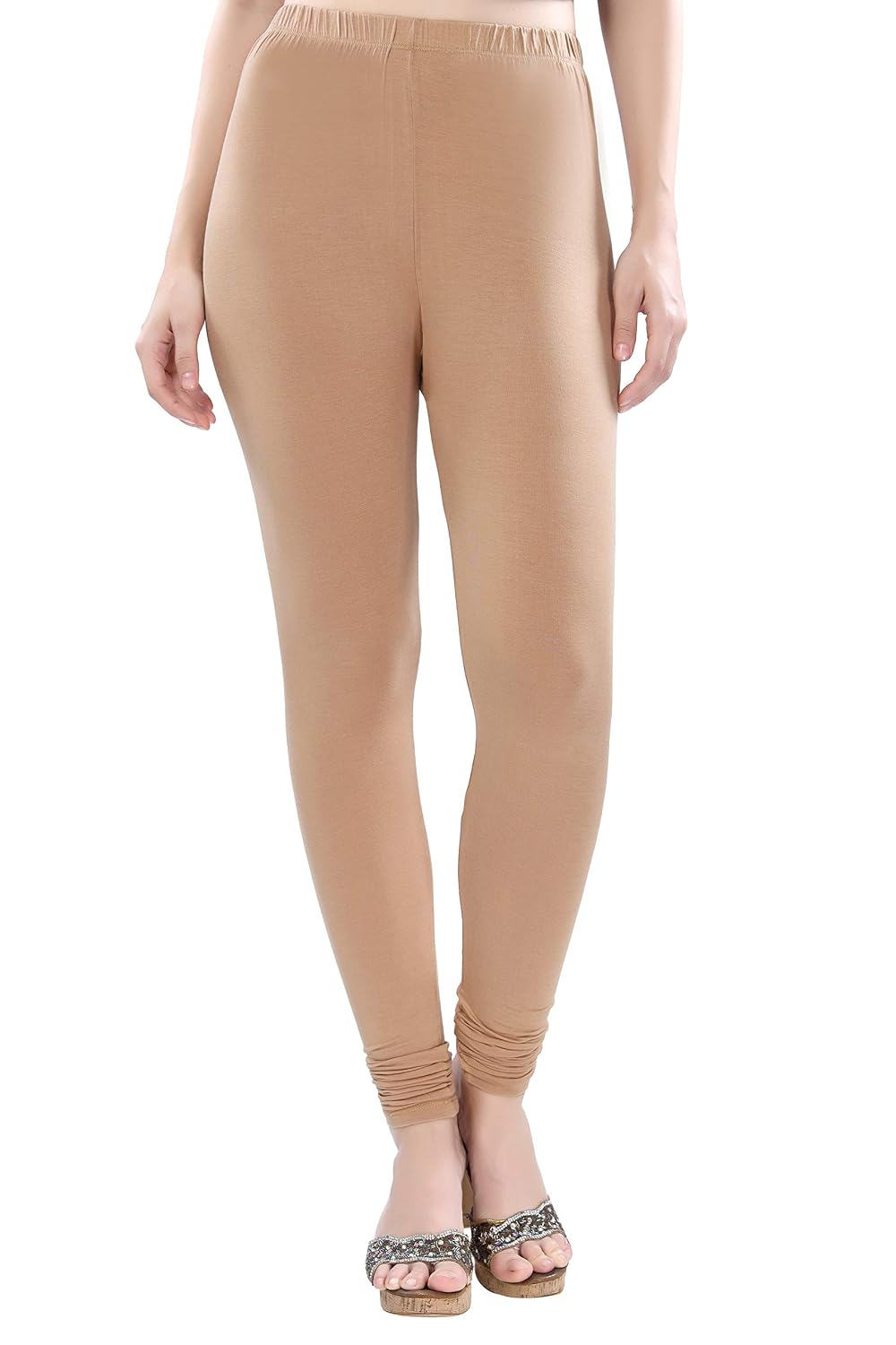TRASA Women's Four-Way Stretch Cotton Churidar Leggings - Image 104