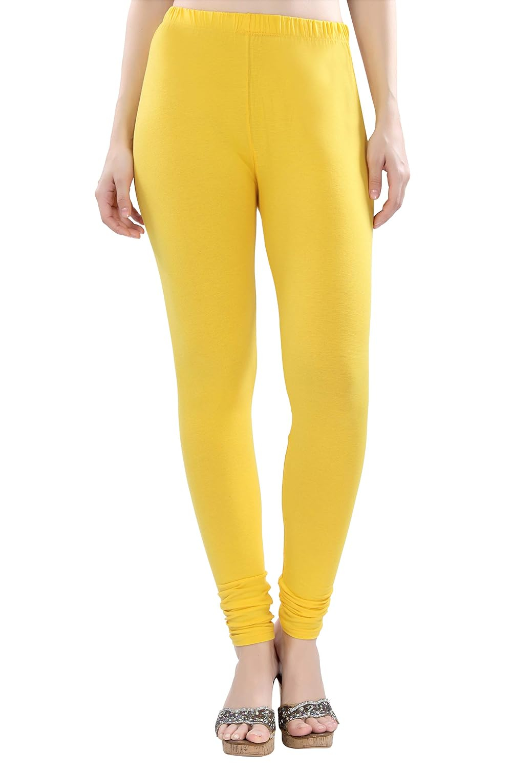 TRASA Women's Four-Way Stretch Cotton Churidar Leggings - Image 110