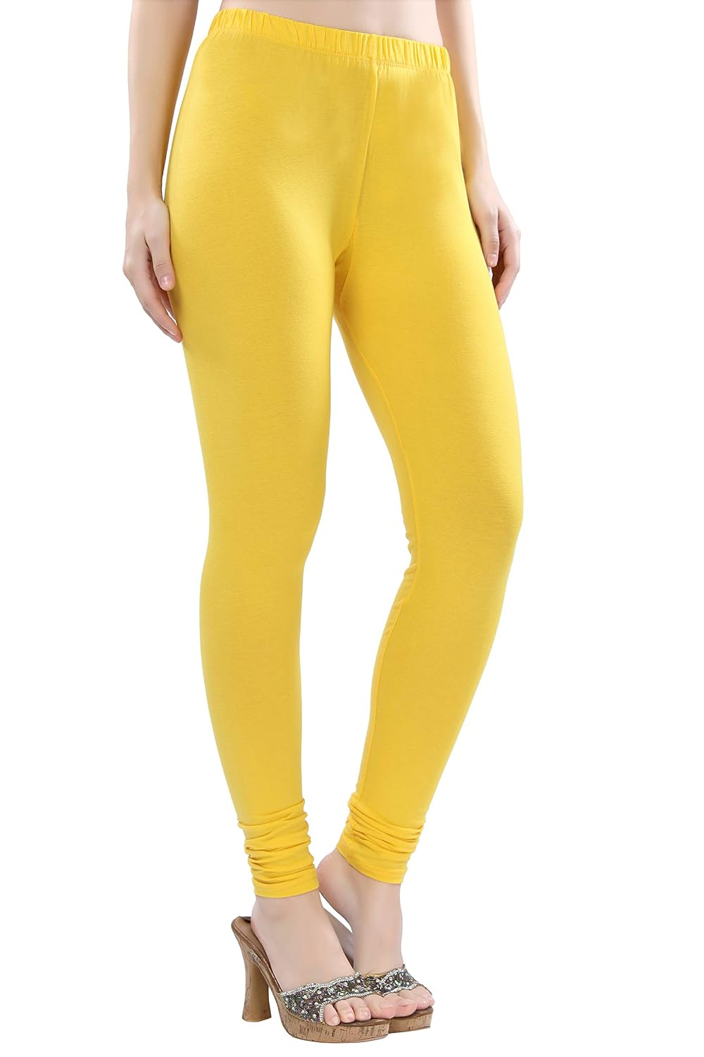 TRASA Women's Four-Way Stretch Cotton Churidar Leggings - Image 115