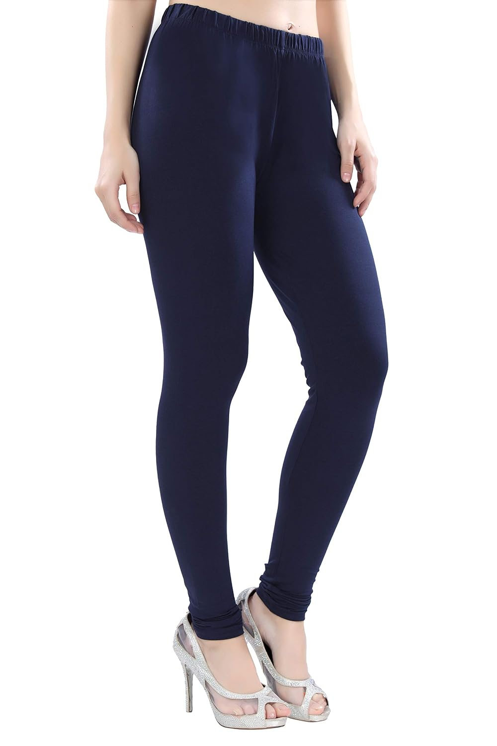 TRASA Women's Four-Way Stretch Cotton Churidar Leggings - Image 124