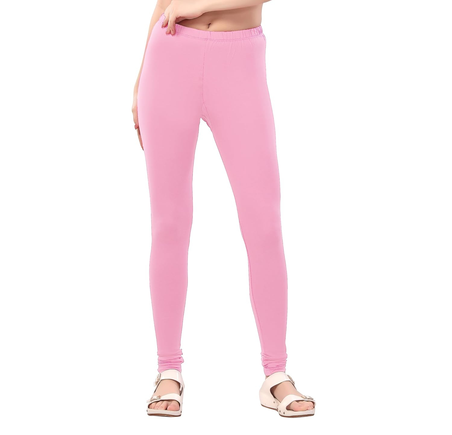 TRASA Women's Four-Way Stretch Cotton Churidar Leggings - Image 126