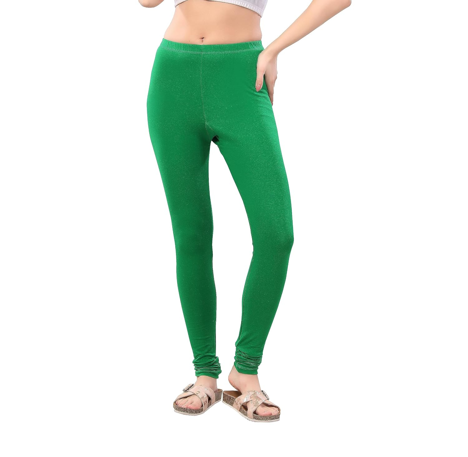 TRASA Women's Four-Way Stretch Cotton Churidar Leggings - Image 134