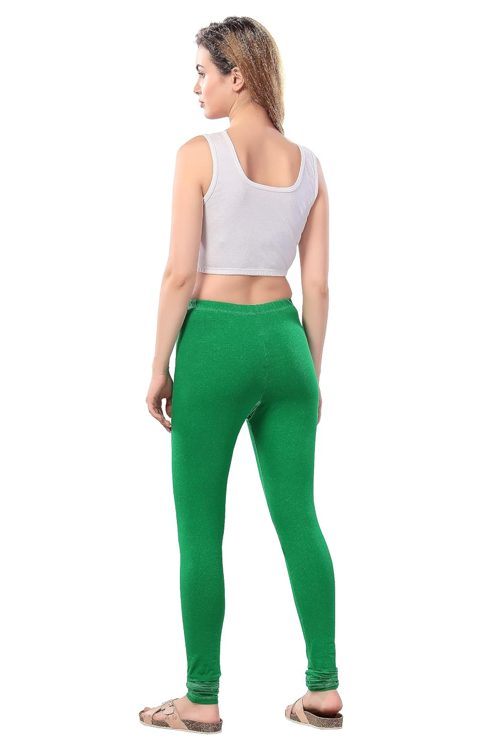 TRASA Women's Four-Way Stretch Cotton Churidar Leggings - Image 139