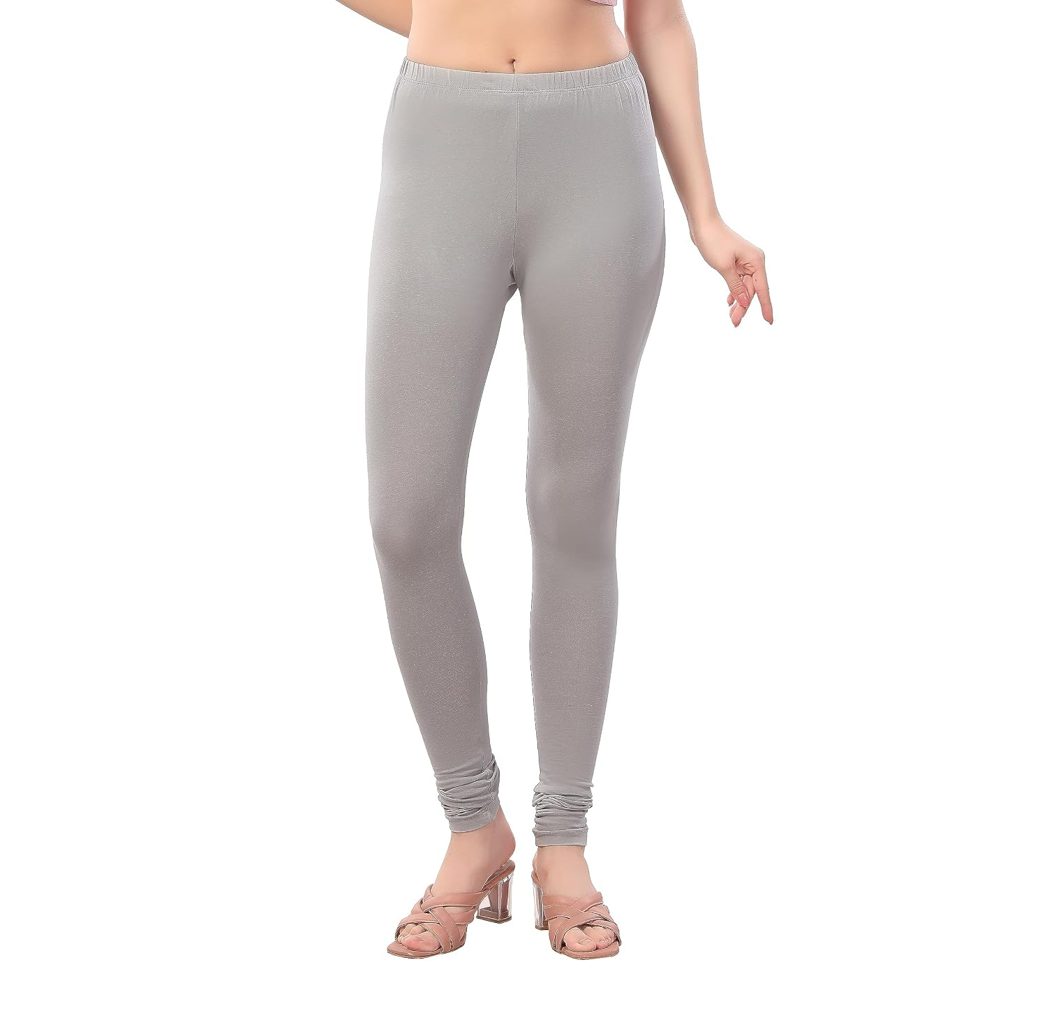 TRASA Women's Four-Way Stretch Cotton Churidar Leggings - Image 142