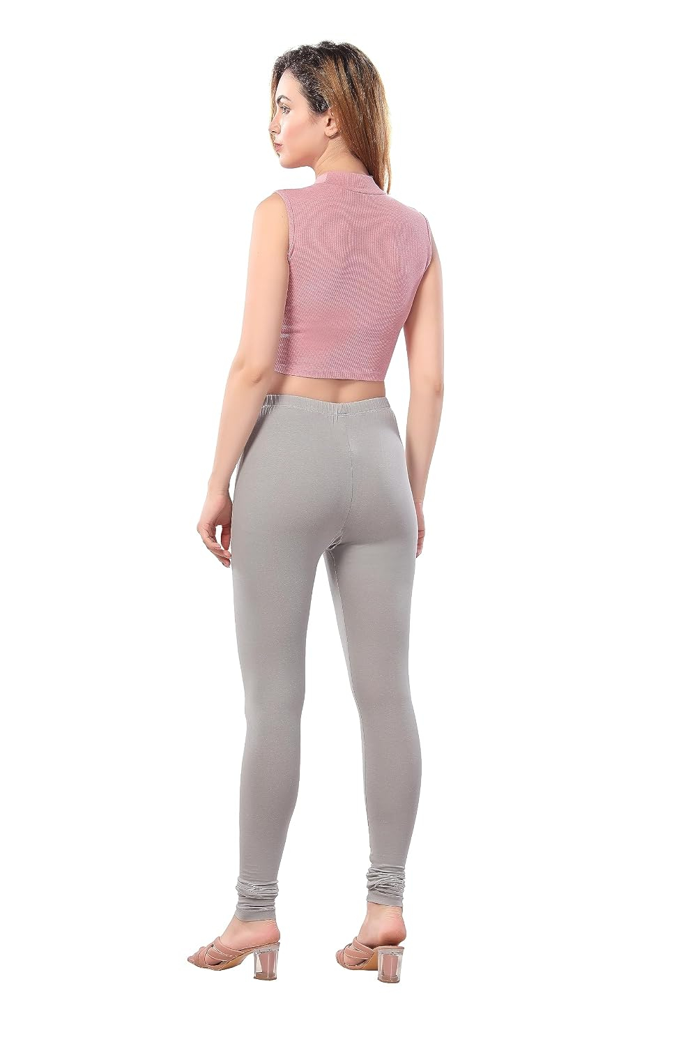 TRASA Women's Four-Way Stretch Cotton Churidar Leggings - Image 147