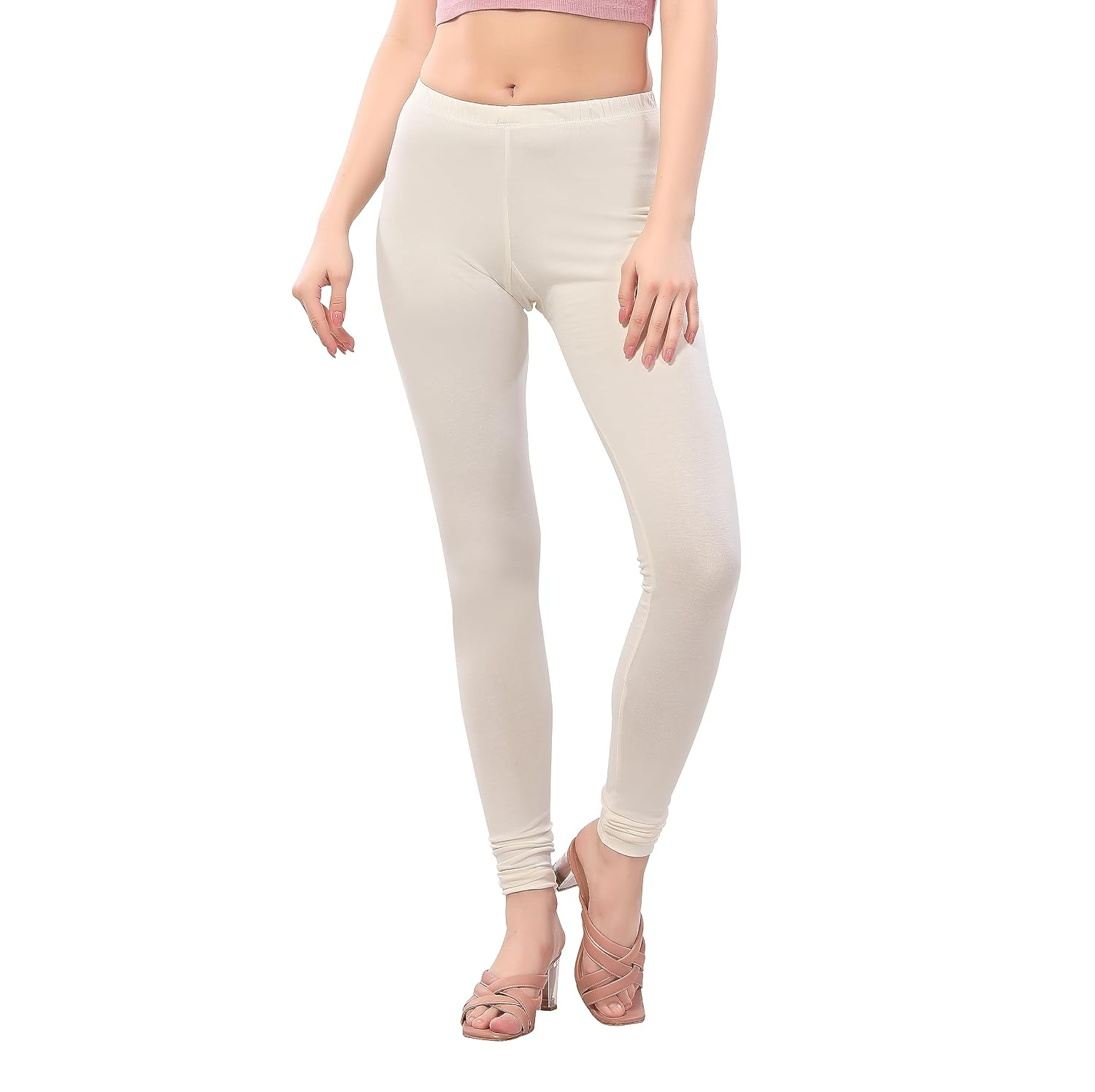 TRASA Women's Four-Way Stretch Cotton Churidar Leggings - Image 159