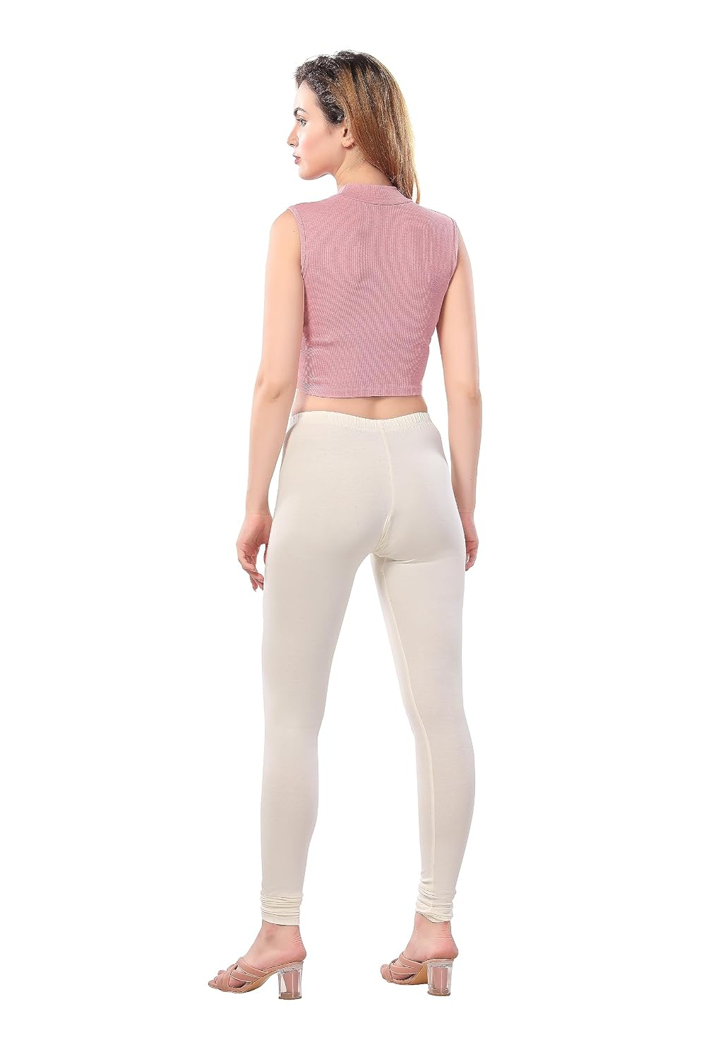 TRASA Women's Four-Way Stretch Cotton Churidar Leggings - Image 163