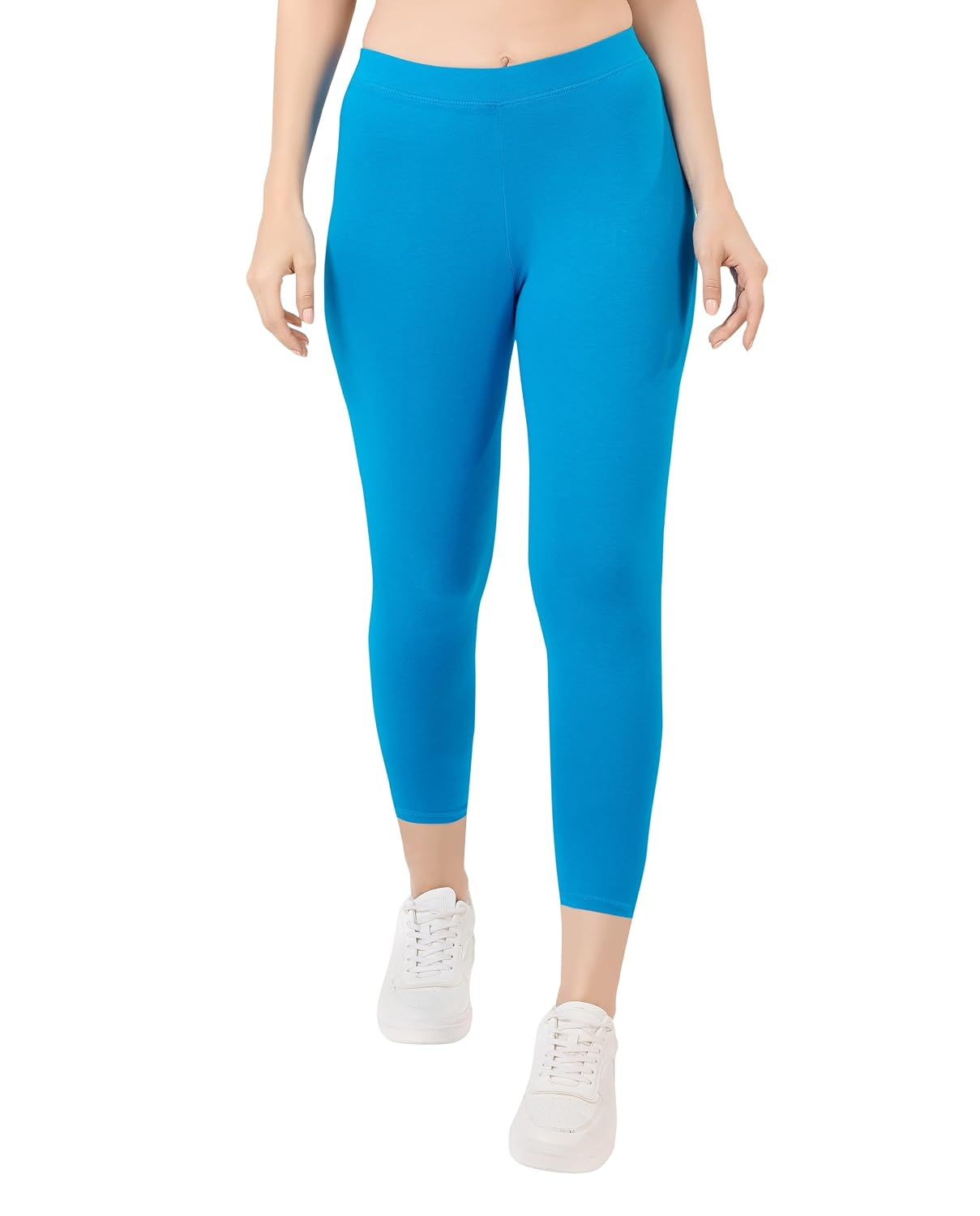 TRASA Women's Mid-Rise Cropped Cotton Leggings - Image 8