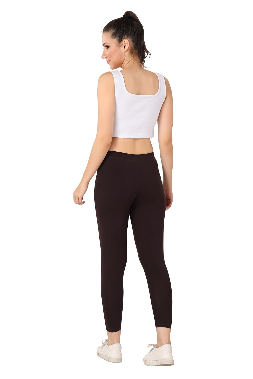 TRASA Women's Mid-Rise Cropped Cotton Leggings - Image 20