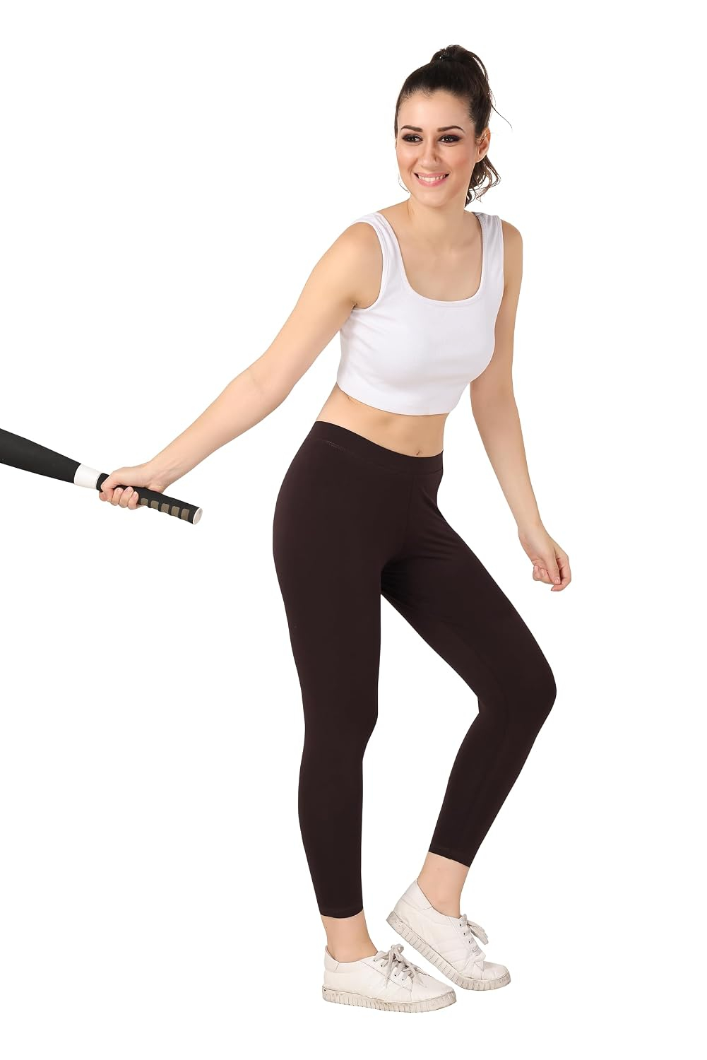 TRASA Women's Mid-Rise Cropped Cotton Leggings - Image 23