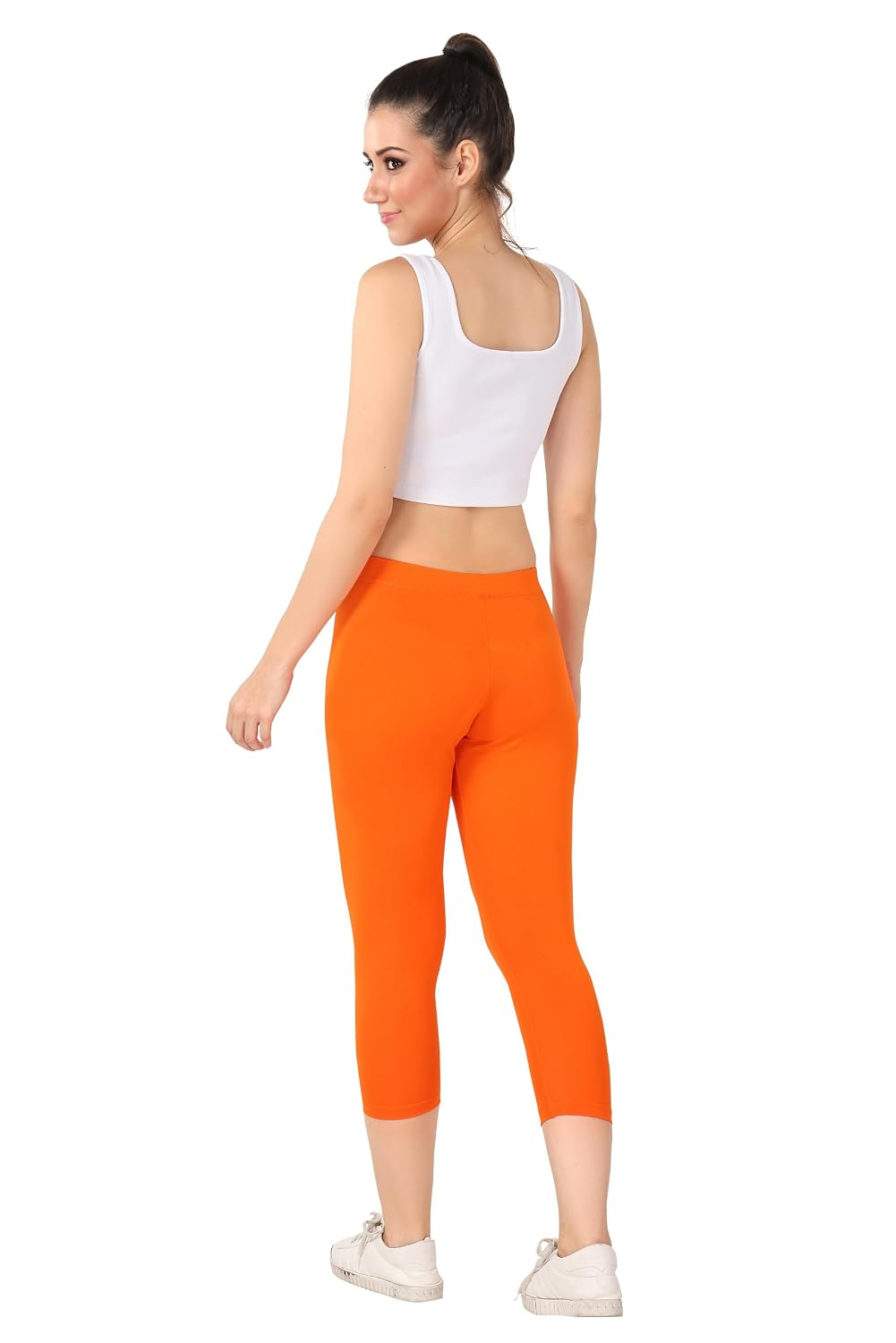 TRASA Women's Mid-Rise Cropped Cotton Leggings - Image 63