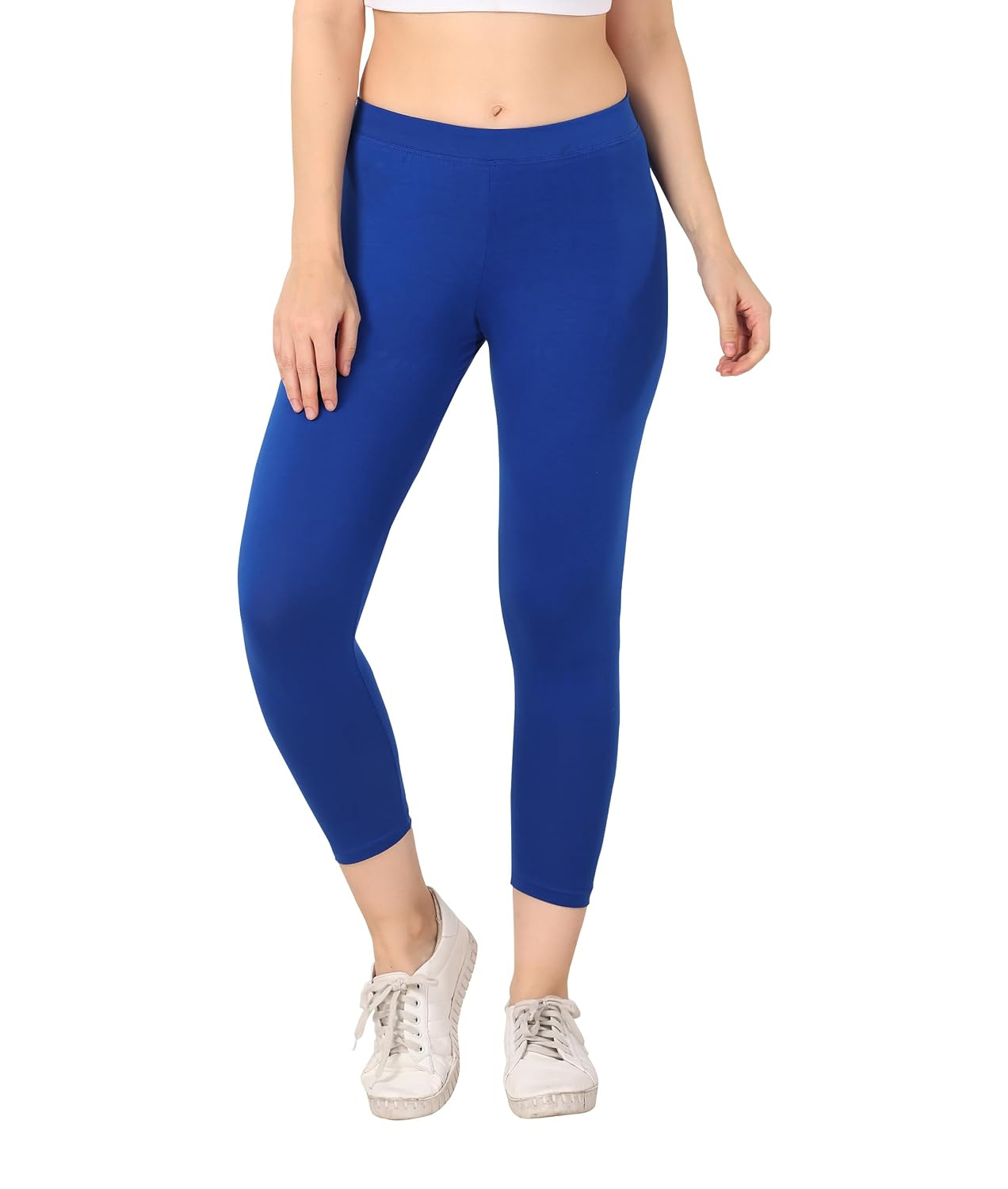 TRASA Women's Mid-Rise Cropped Cotton Leggings - Image 103