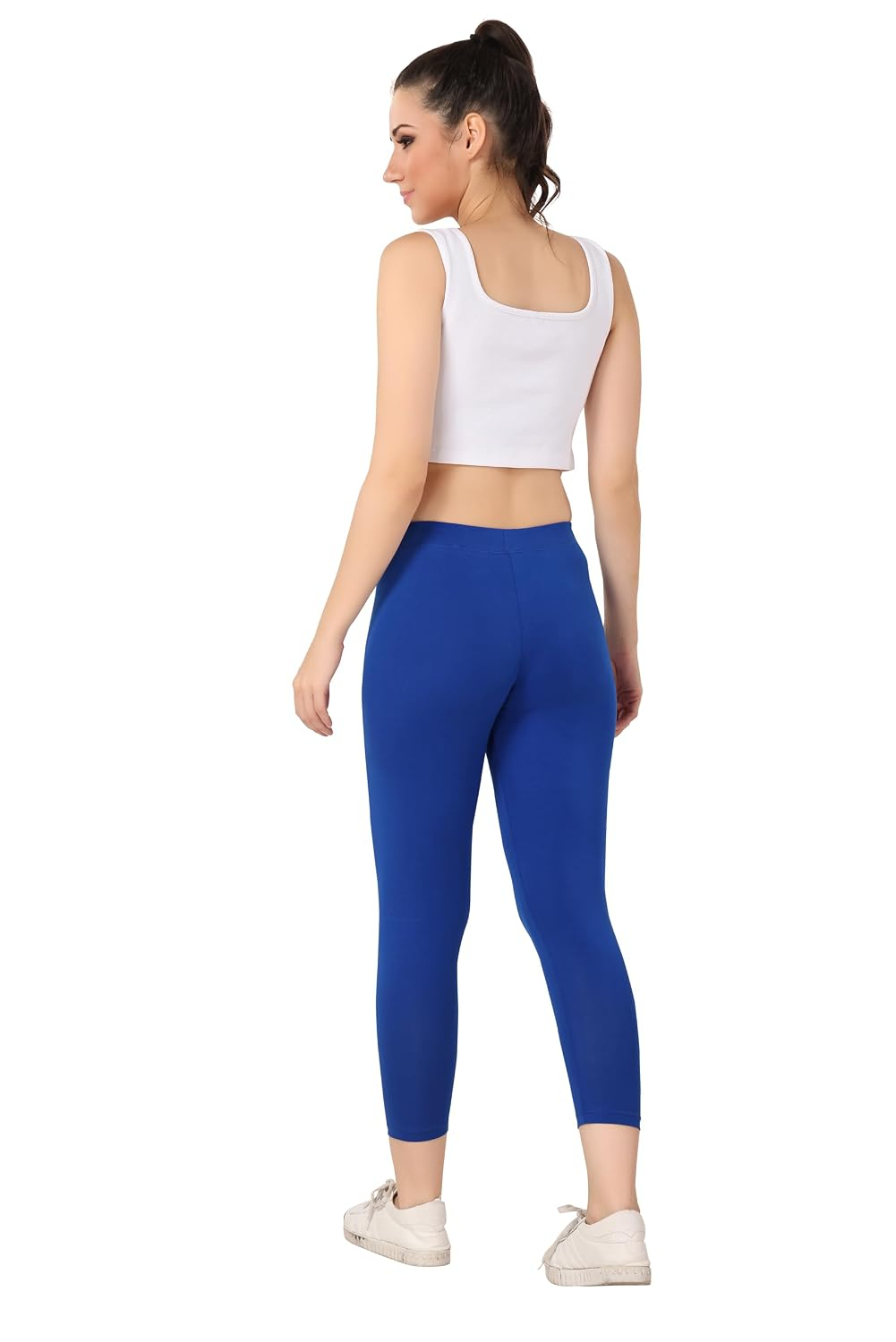 TRASA Women's Mid-Rise Cropped Cotton Leggings - Image 107