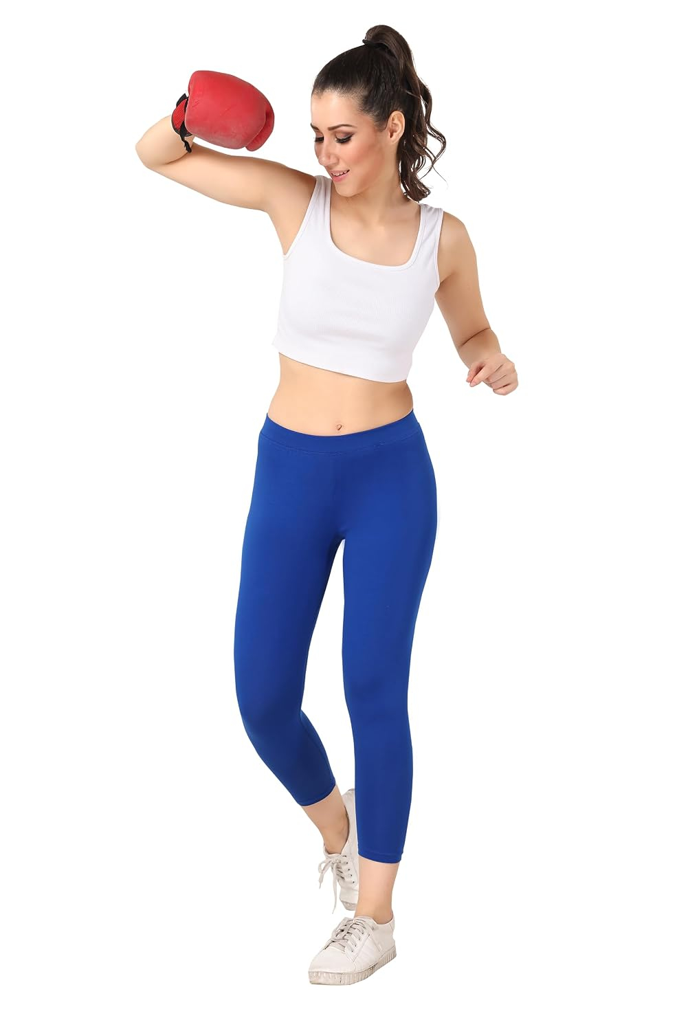 TRASA Women's Mid-Rise Cropped Cotton Leggings - Image 108
