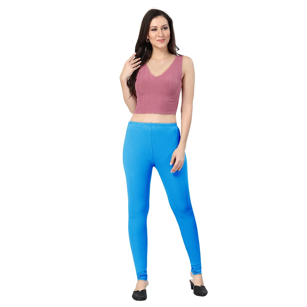 TRASA Women's Classic Cotton Churidar Leggings - Image 13