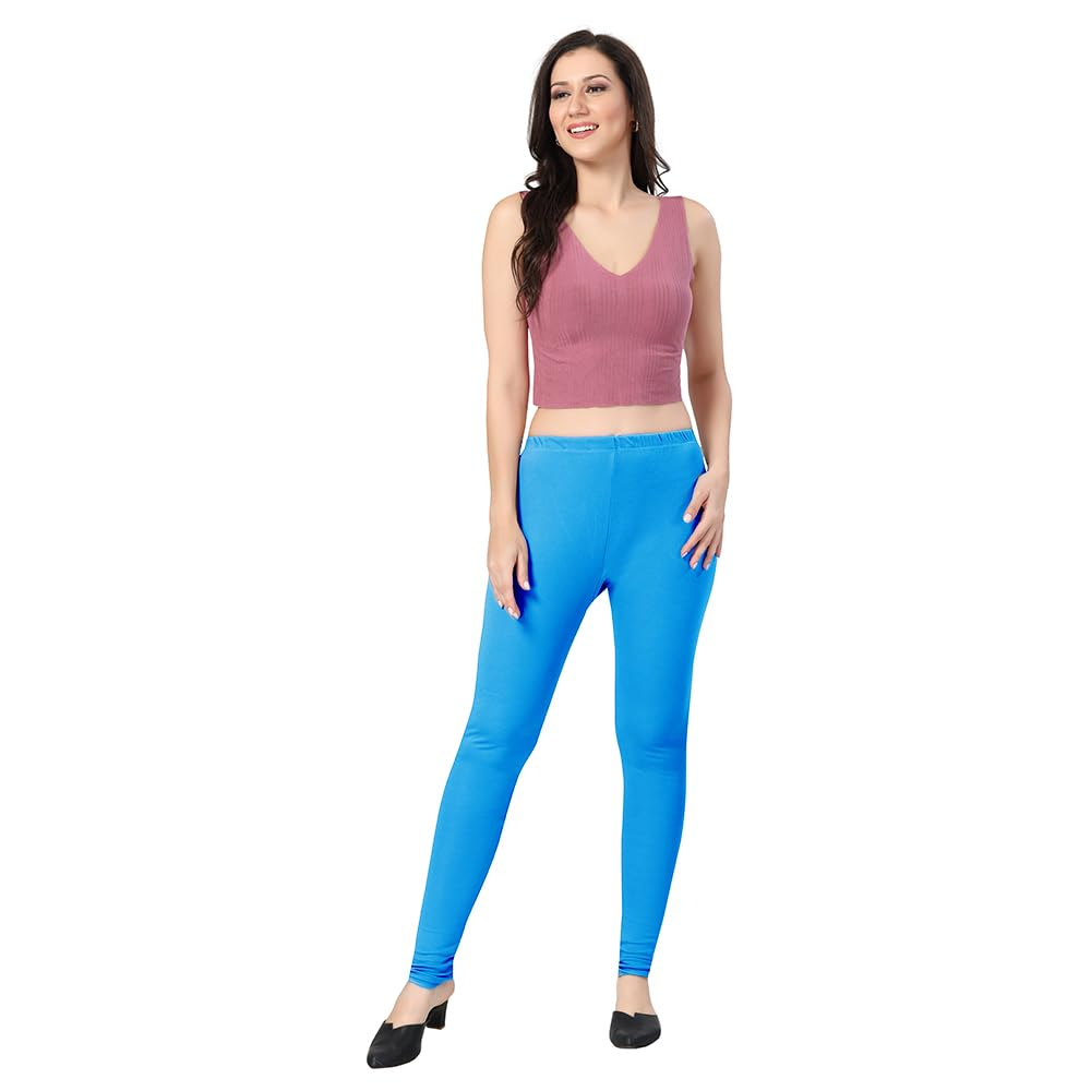 TRASA Women's Classic Cotton Churidar Leggings - Image 15
