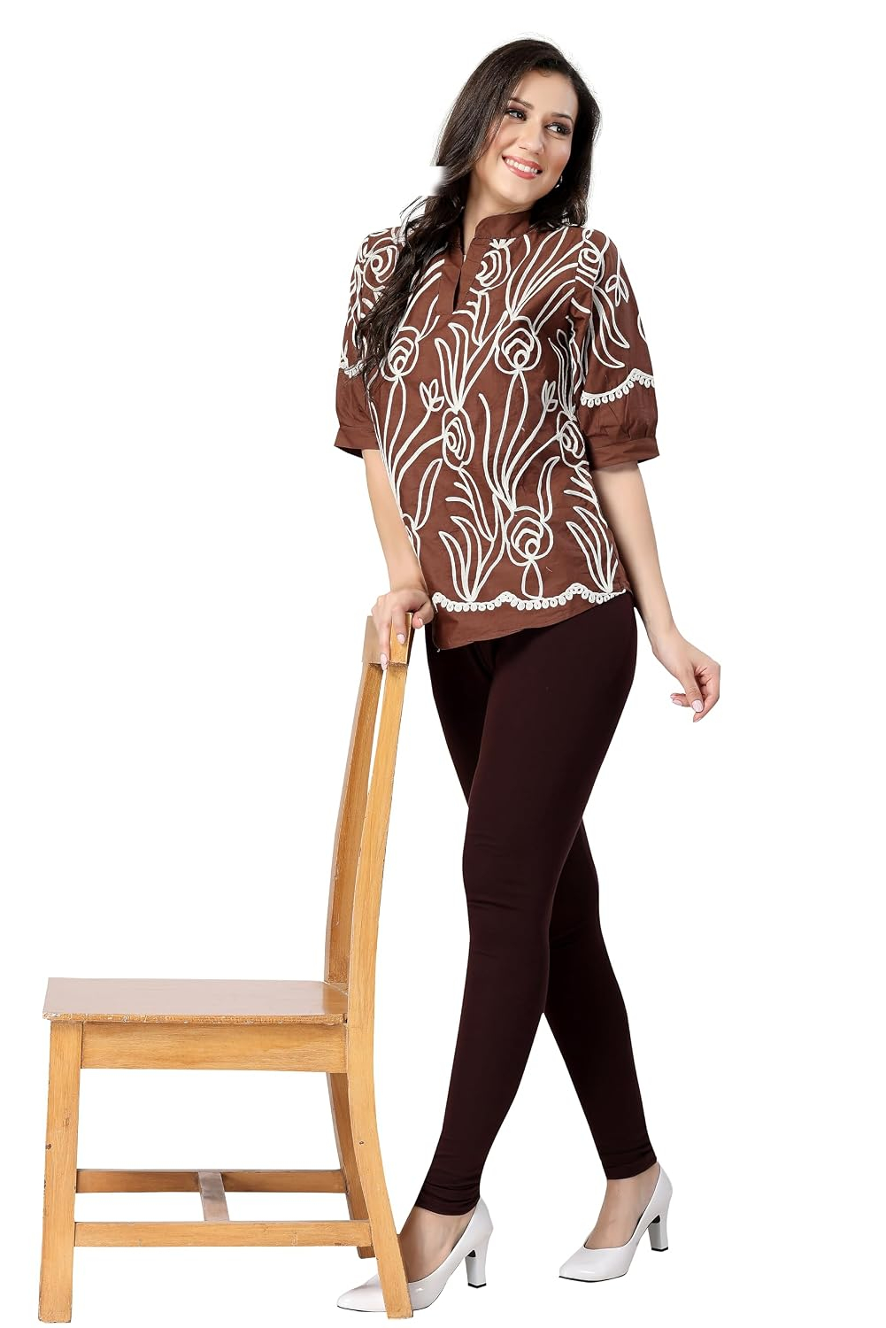 TRASA Women's Classic Cotton Churidar Leggings - Image 23