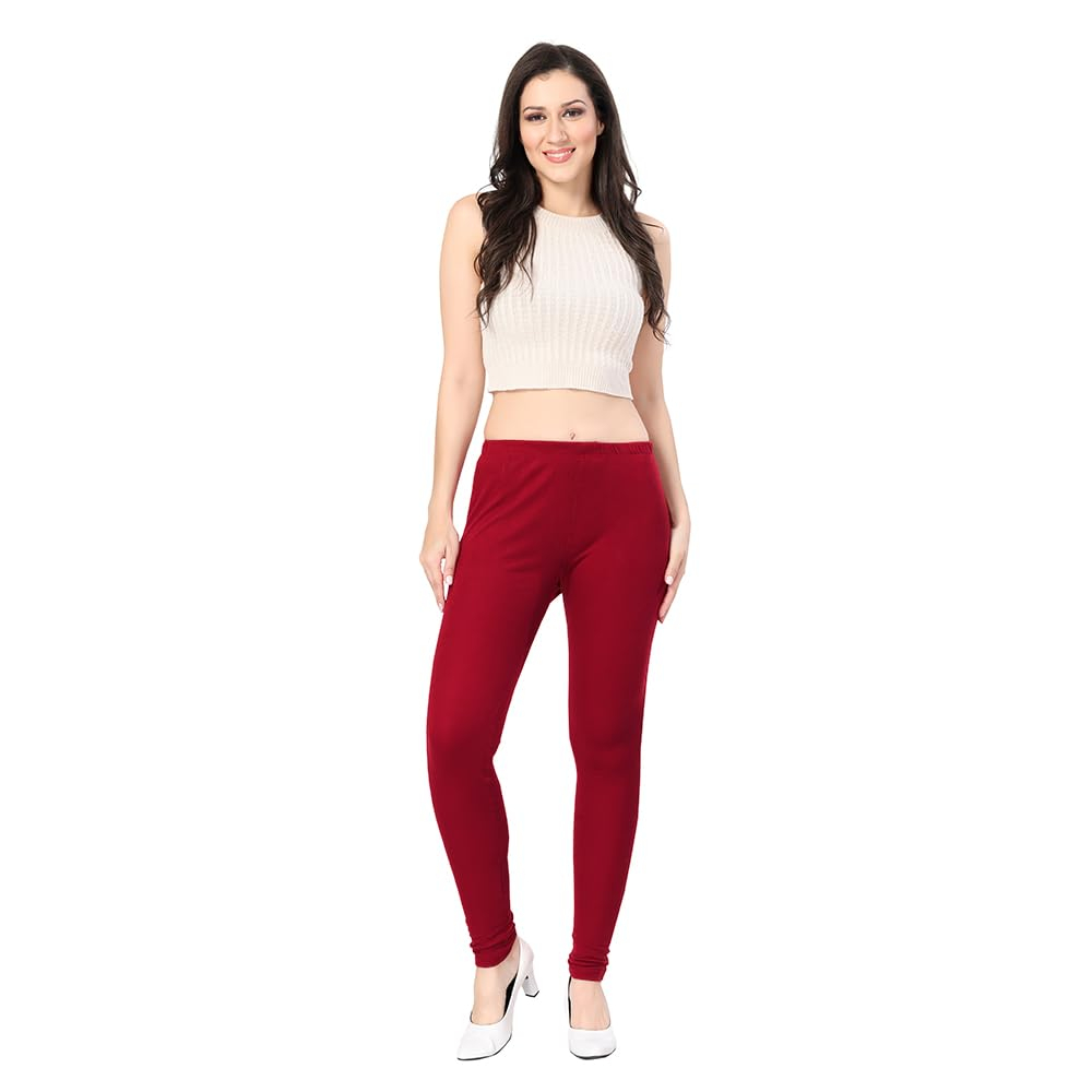 TRASA Women's Classic Cotton Churidar Leggings - Image 30