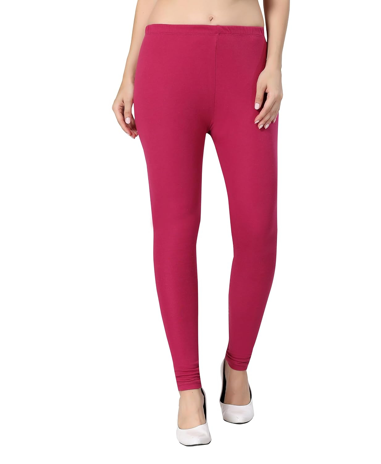 TRASA Women's Classic Cotton Churidar Leggings - Image 40