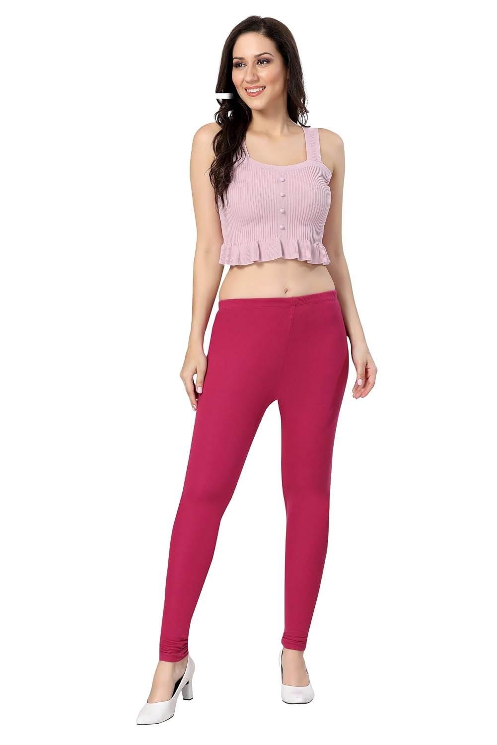 TRASA Women's Classic Cotton Churidar Leggings - Image 47