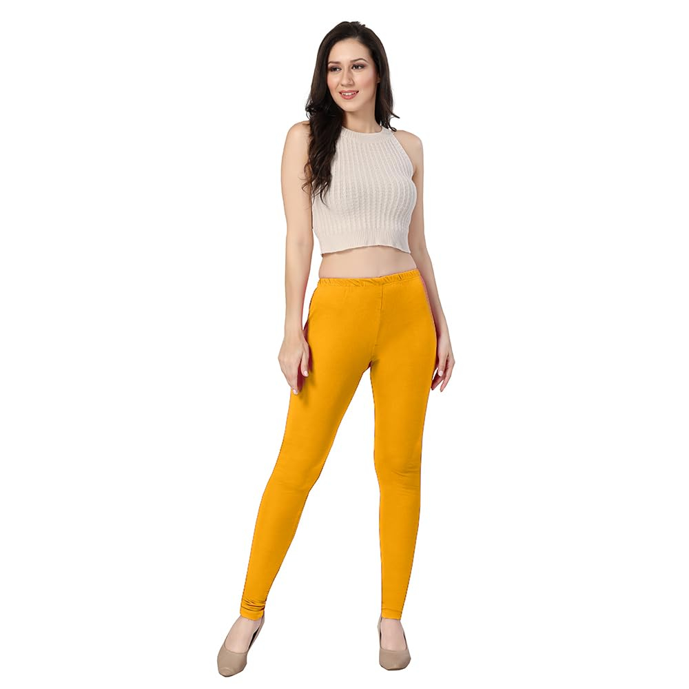TRASA Women's Classic Cotton Churidar Leggings - Image 52