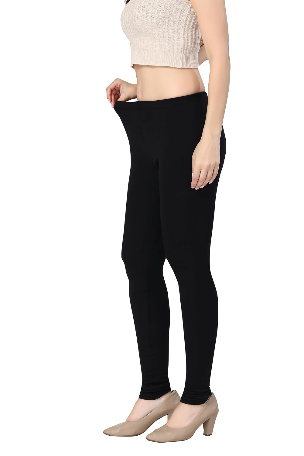 TRASA Women's Classic Cotton Churidar Leggings - Image 61