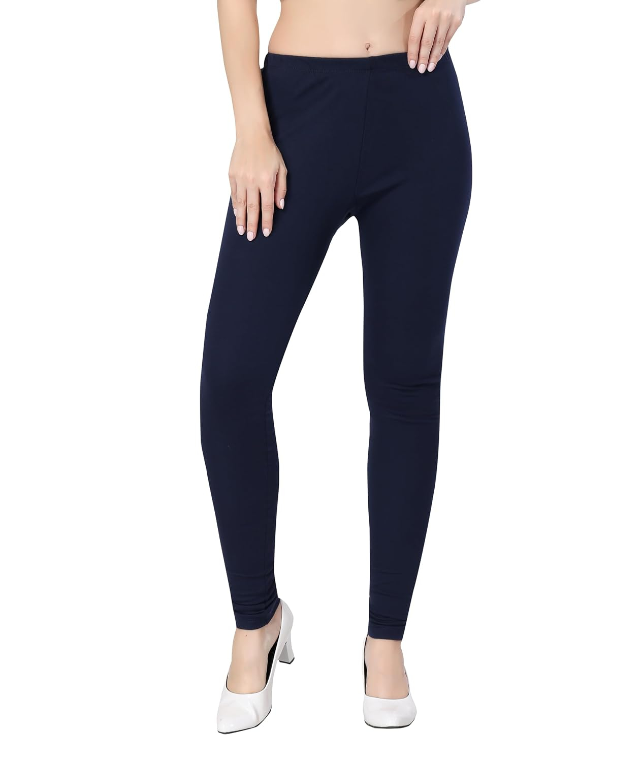 TRASA Women's Classic Cotton Churidar Leggings - Image 64