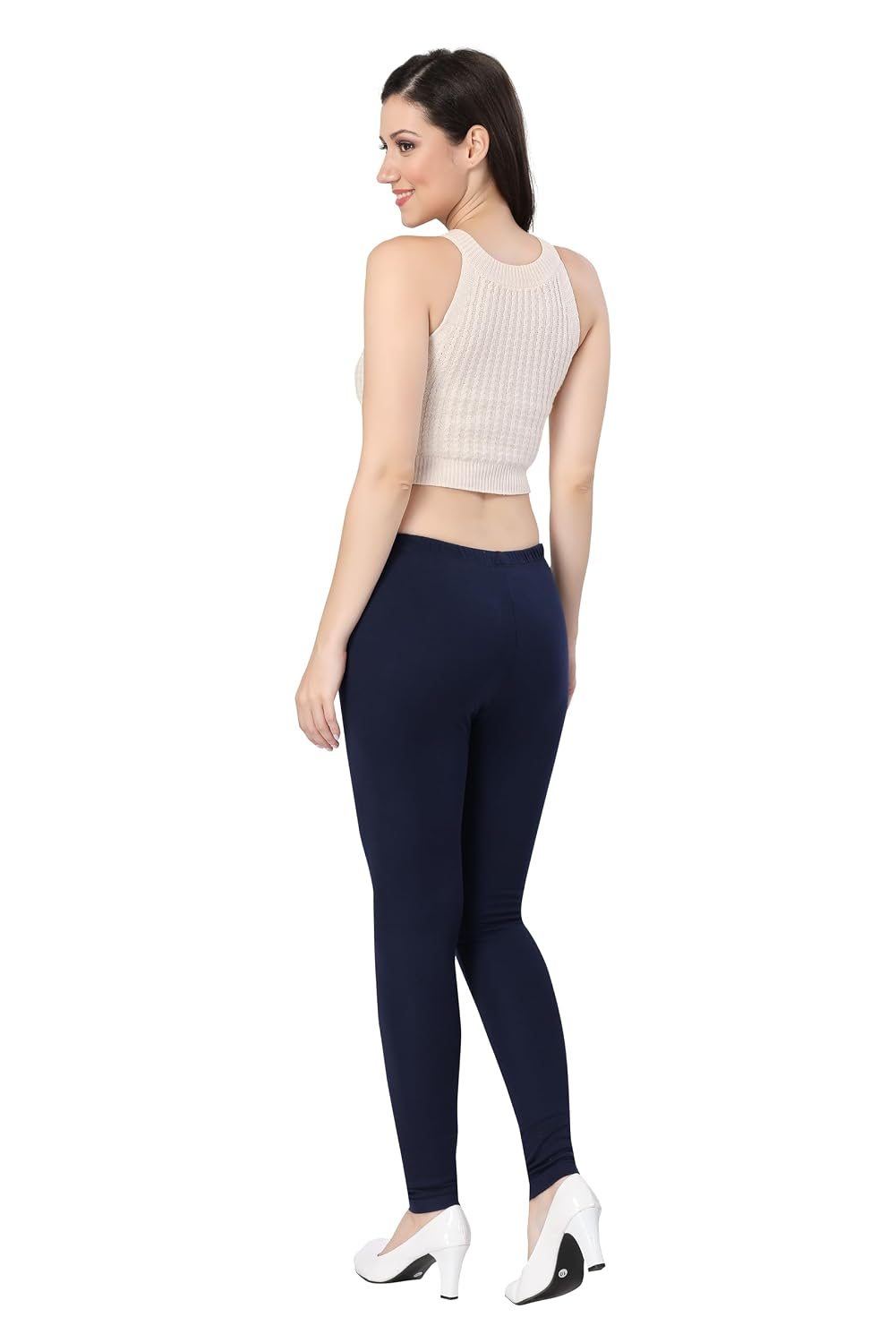TRASA Women's Classic Cotton Churidar Leggings - Image 68