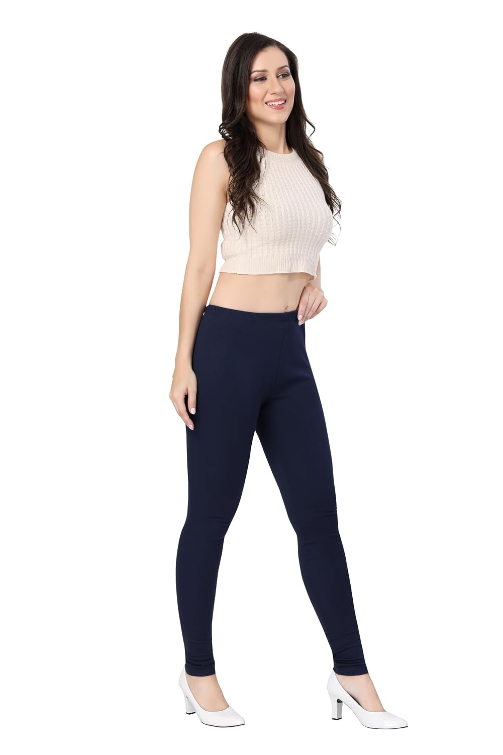 TRASA Women's Classic Cotton Churidar Leggings - Image 71