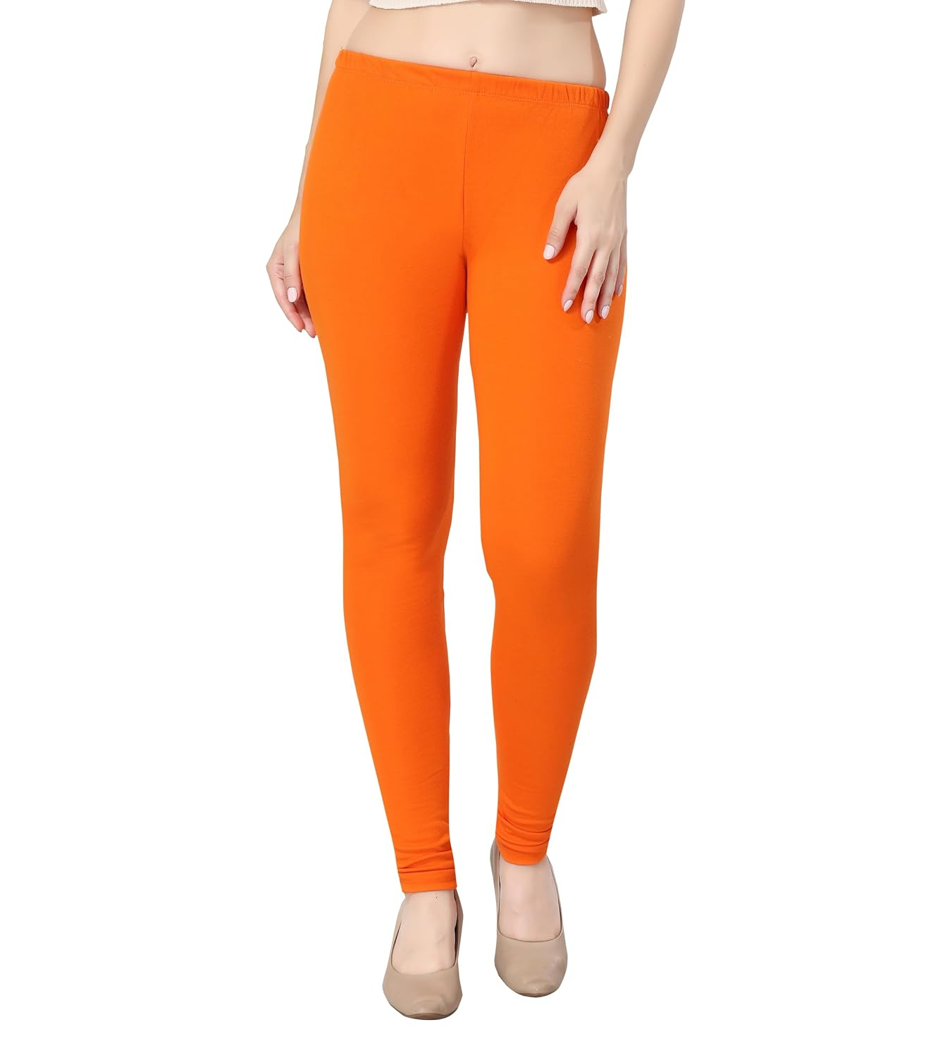 TRASA Women's Classic Cotton Churidar Leggings - Image 72