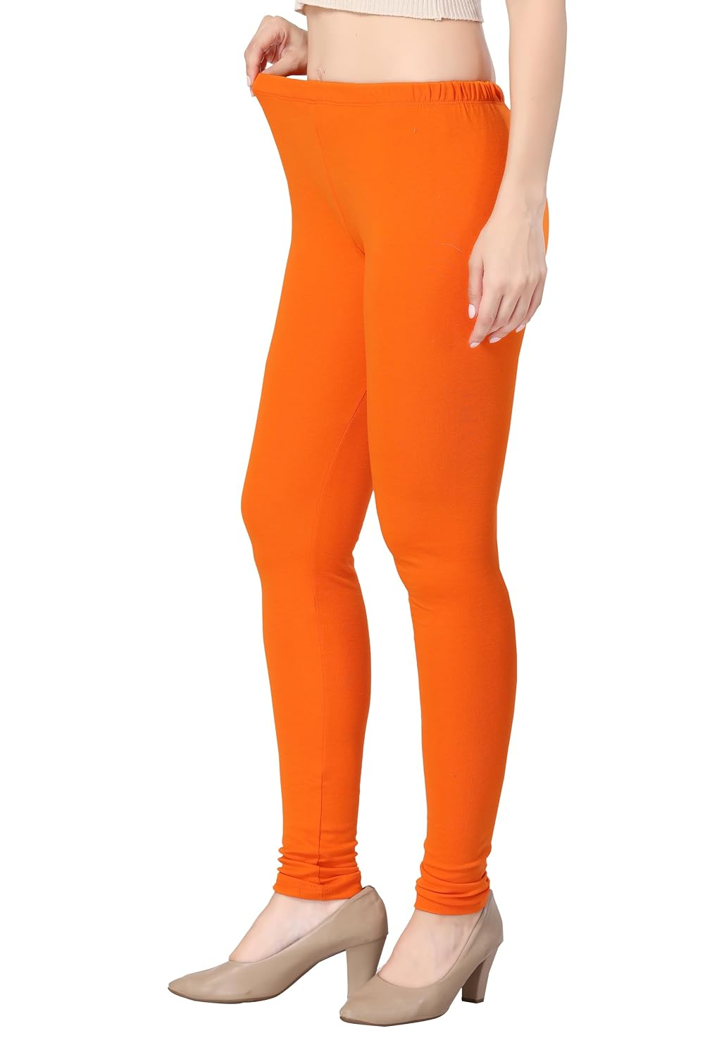 TRASA Women's Classic Cotton Churidar Leggings - Image 76
