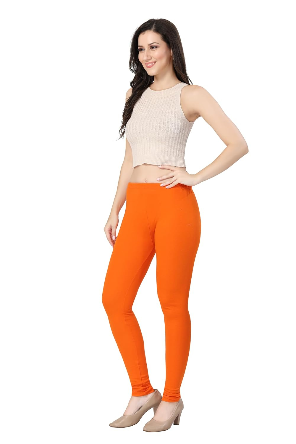 TRASA Women's Classic Cotton Churidar Leggings - Image 78