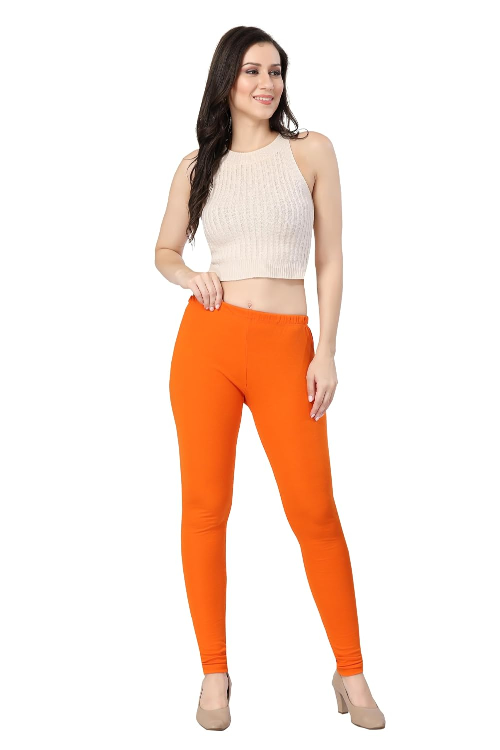 TRASA Women's Classic Cotton Churidar Leggings - Image 79