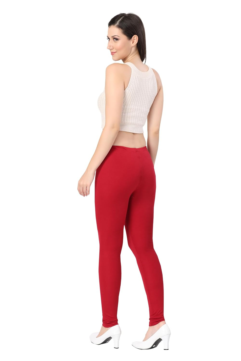 TRASA Women's Classic Cotton Churidar Leggings - Image 84