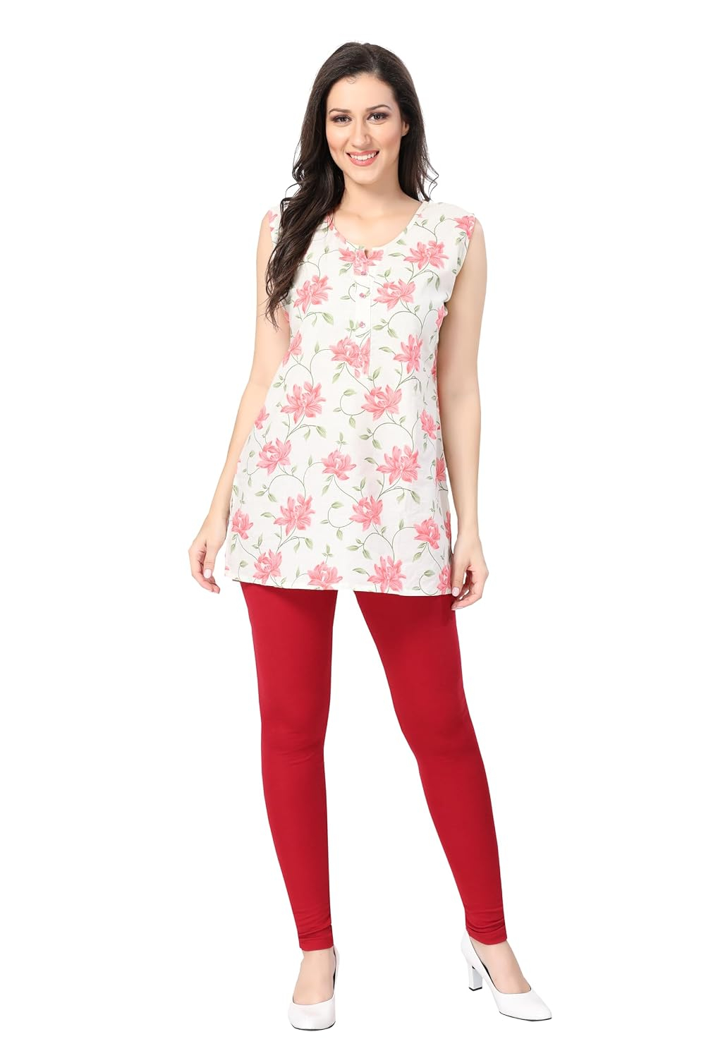 TRASA Women's Classic Cotton Churidar Leggings - Image 85