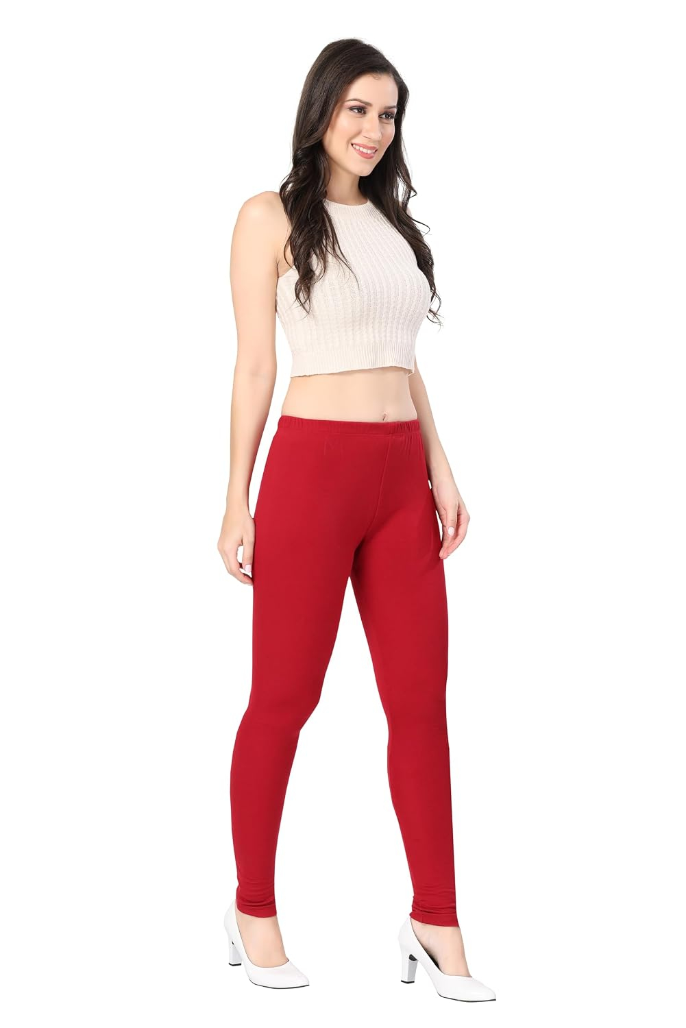TRASA Women's Classic Cotton Churidar Leggings - Image 86