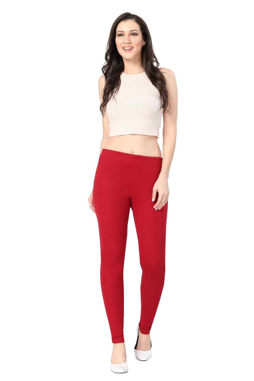 TRASA Women's Classic Cotton Churidar Leggings - Image 87