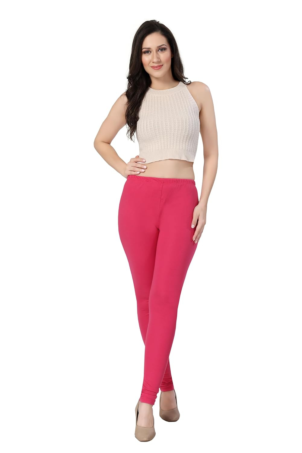 TRASA Women's Classic Cotton Churidar Leggings - Image 93