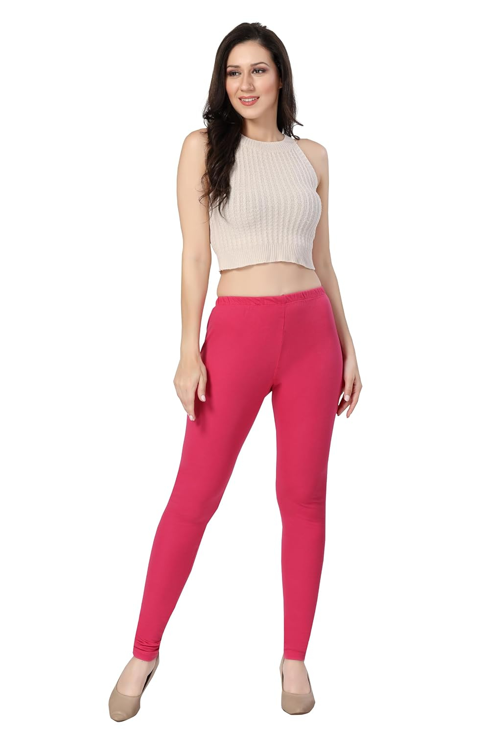 TRASA Women's Classic Cotton Churidar Leggings - Image 94