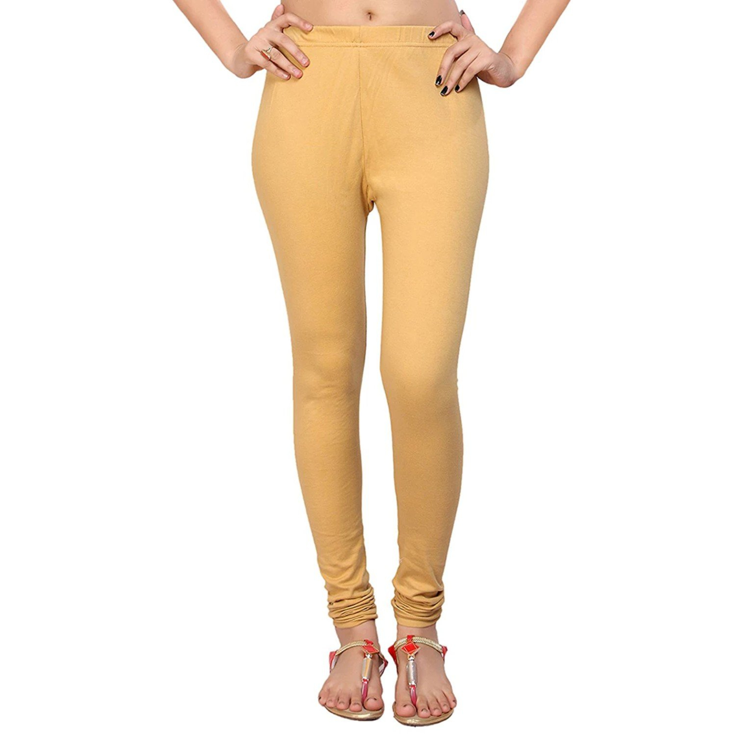 TRASA Women's Classic Cotton Churidar Leggings - Image 96