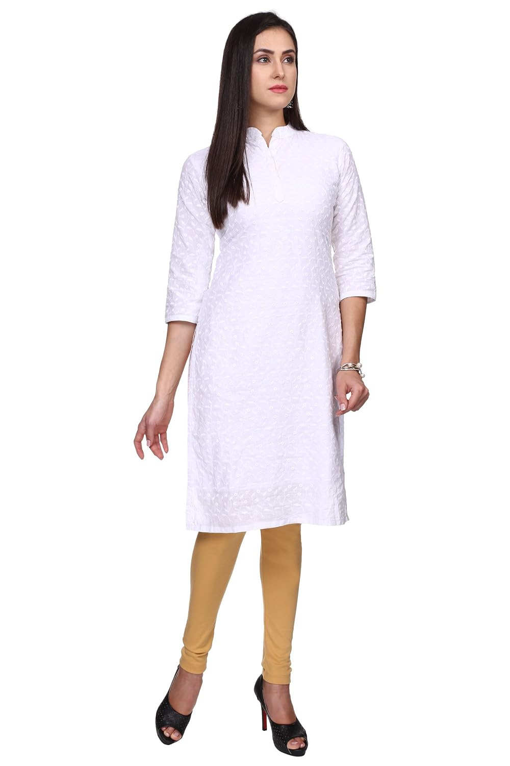 TRASA Women's Classic Cotton Churidar Leggings - Image 102