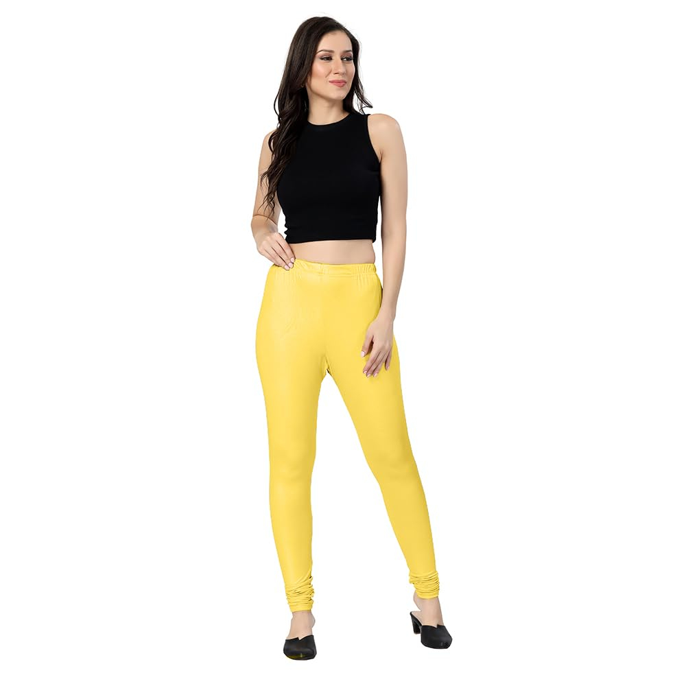 TRASA Women's Classic Cotton Churidar Leggings - Image 107