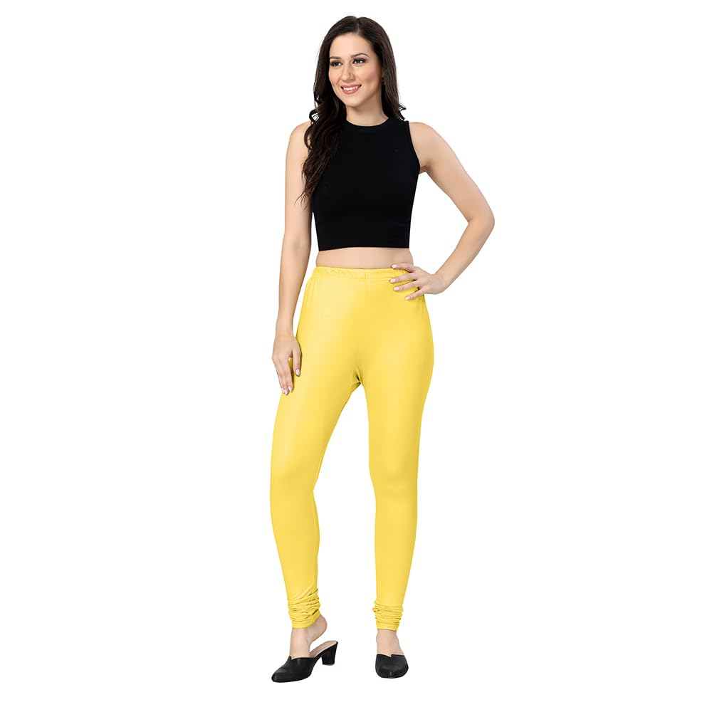 TRASA Women's Classic Cotton Churidar Leggings - Image 109