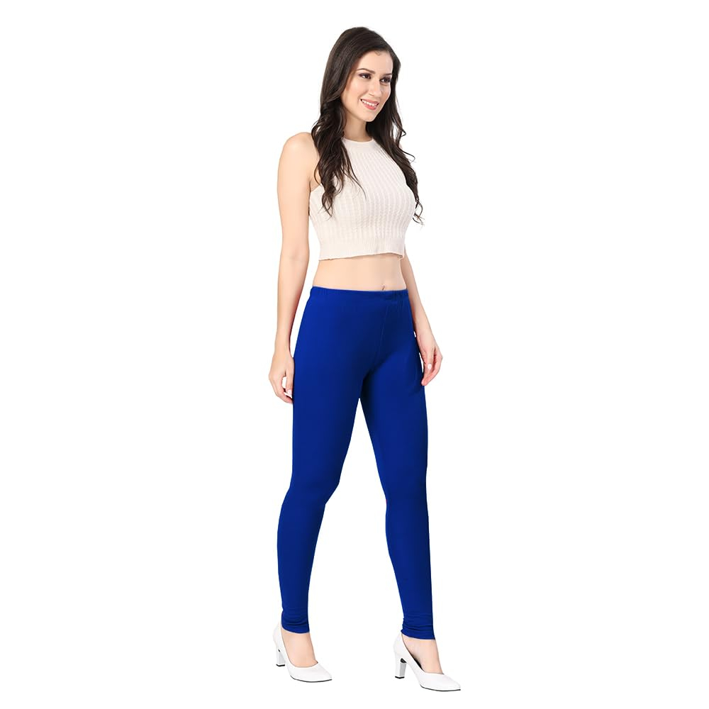 TRASA Women's Classic Cotton Churidar Leggings - Image 115