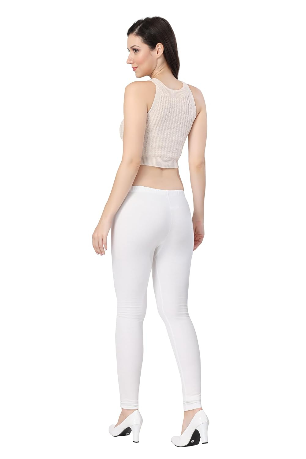 TRASA Women's Classic Cotton Churidar Leggings - Image 129