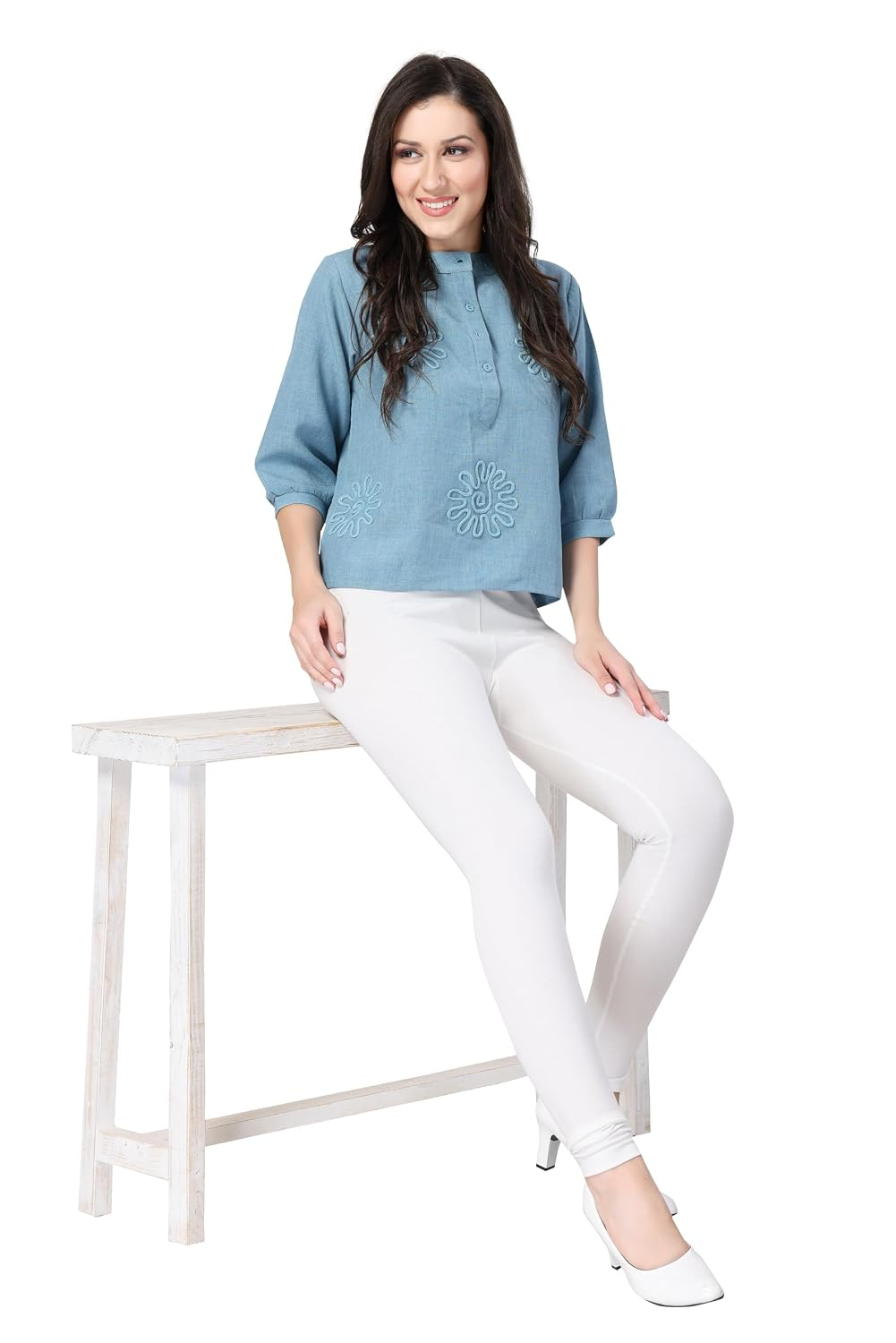 TRASA Women's Classic Cotton Churidar Leggings - Image 130