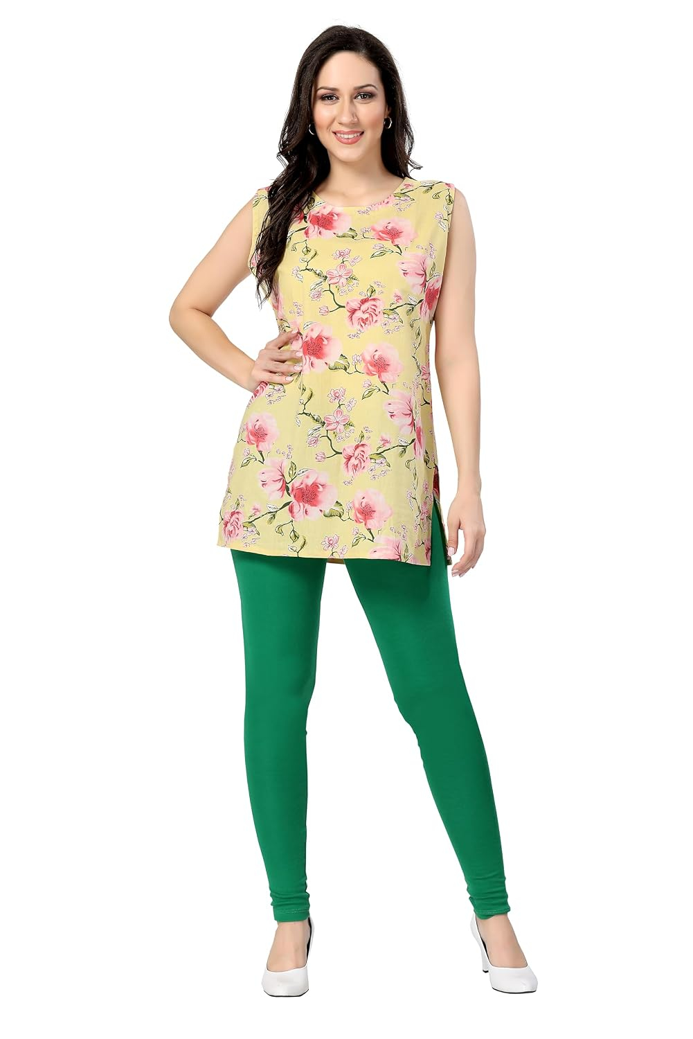 TRASA Women's Classic Cotton Churidar Leggings - Image 139