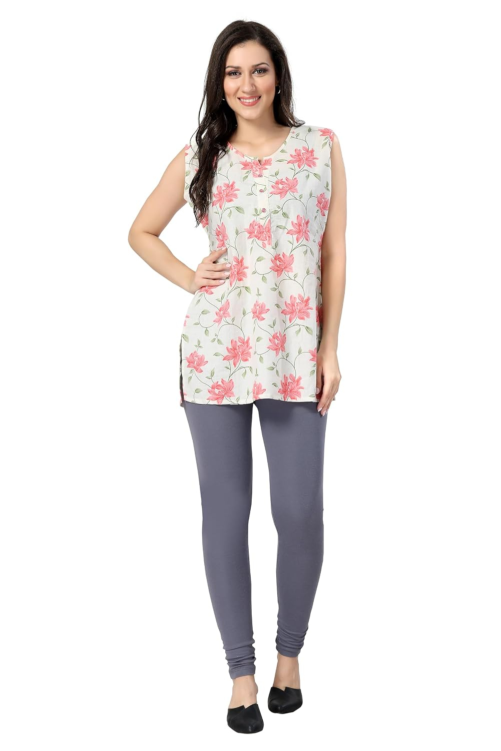 TRASA Women's Classic Cotton Churidar Leggings - Image 145